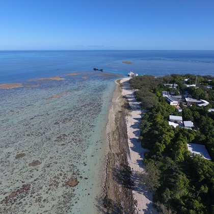 View from above of Heron Island